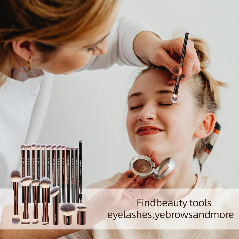 MAANGE aplicación de base con brocha kabuki, acabado uniforme y natural