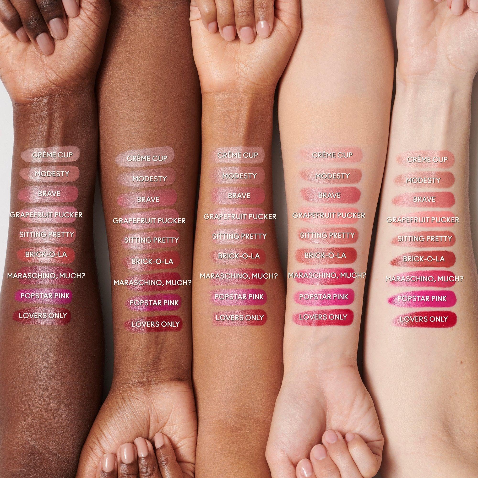 MAC etiqueta del labial Pink Peppermint detalle de ingredientes y tono