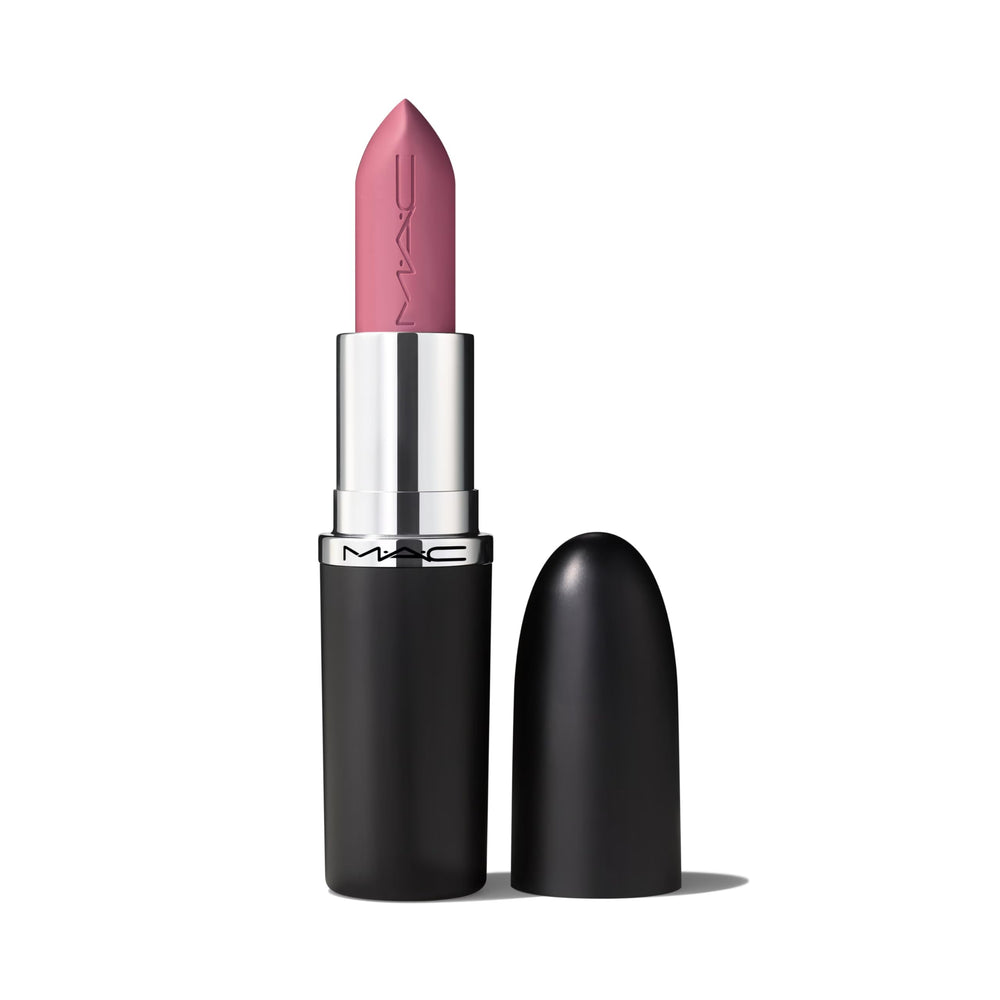 MAC labial Pink Peppermint frente del empaque mostrando color y presentación