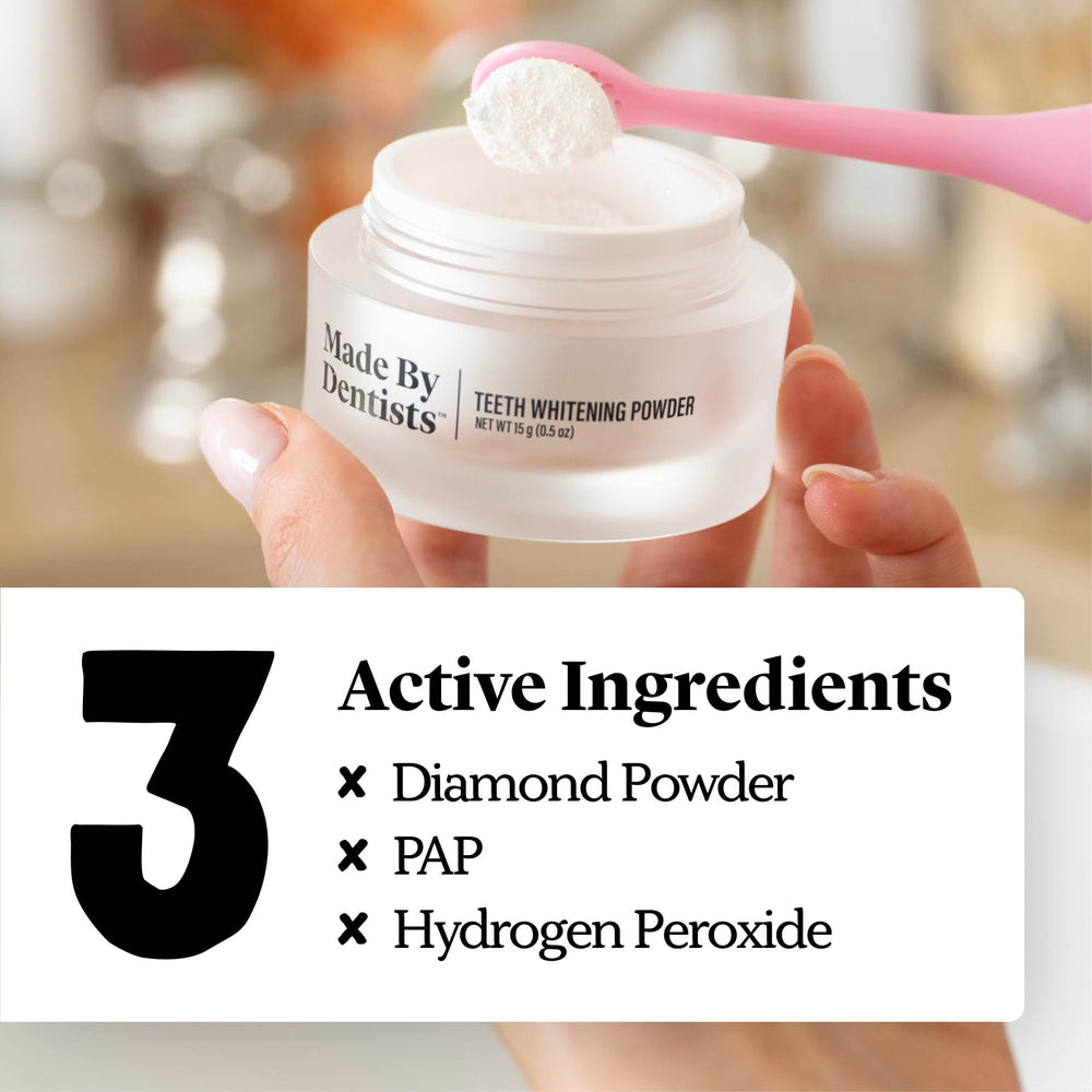 Made by Dentists etiqueta con ingredientes clave para confianza y claridad