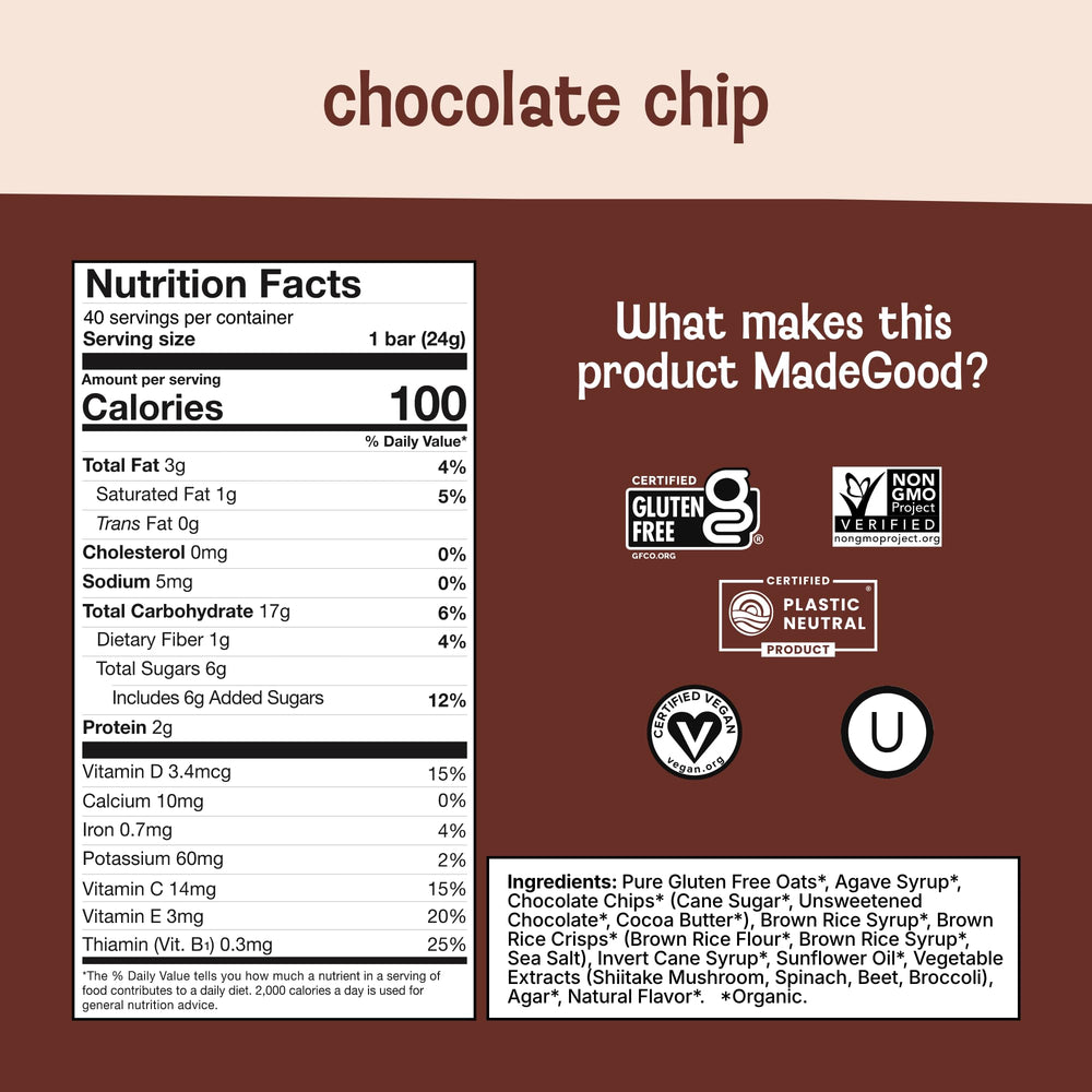 MadeGood bars inside a child's lunchbox for school-friendly snacking