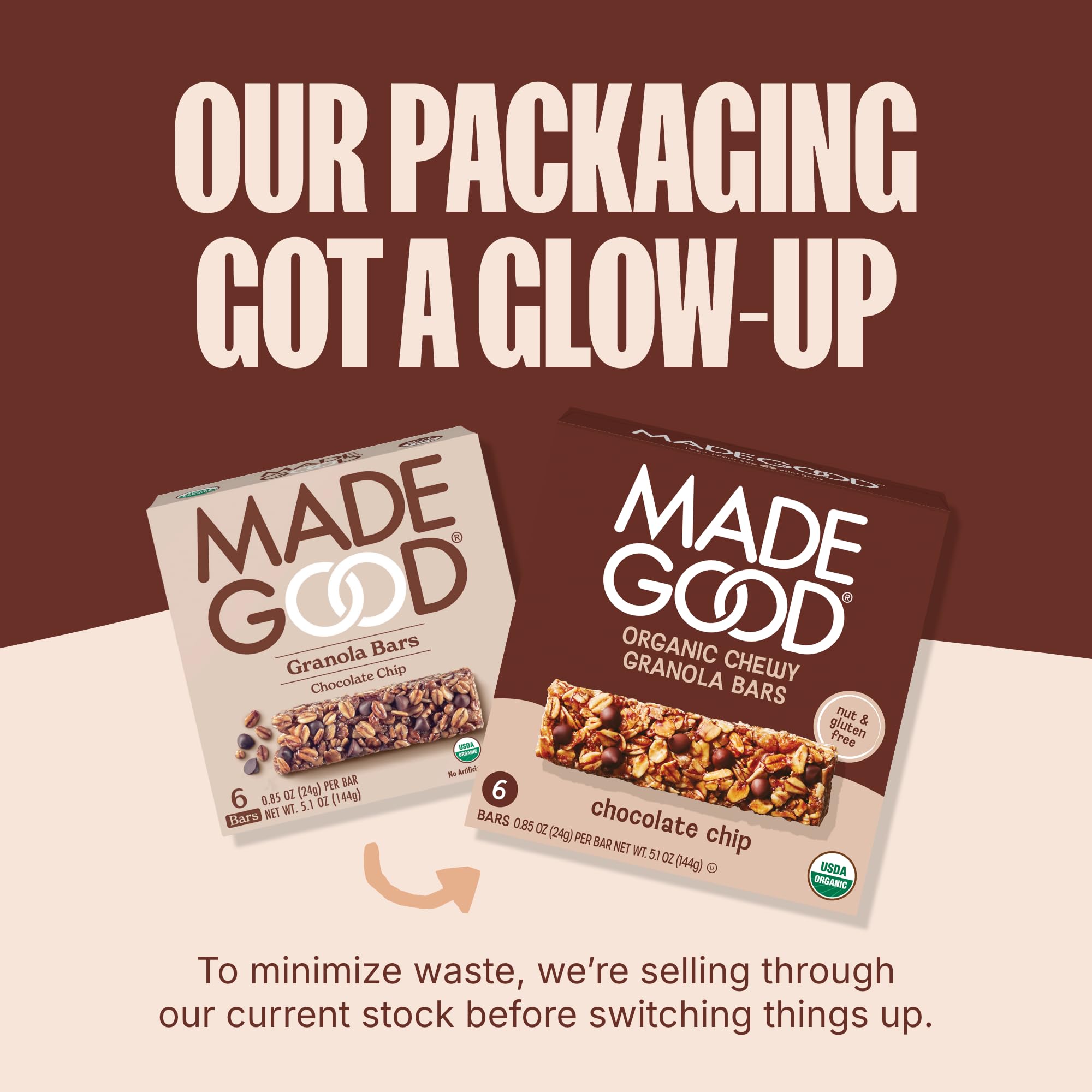 MadeGood open bulk box with multiple individually wrapped bars