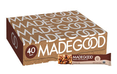 MadeGood front packaging showing 40-pack and brand benefits