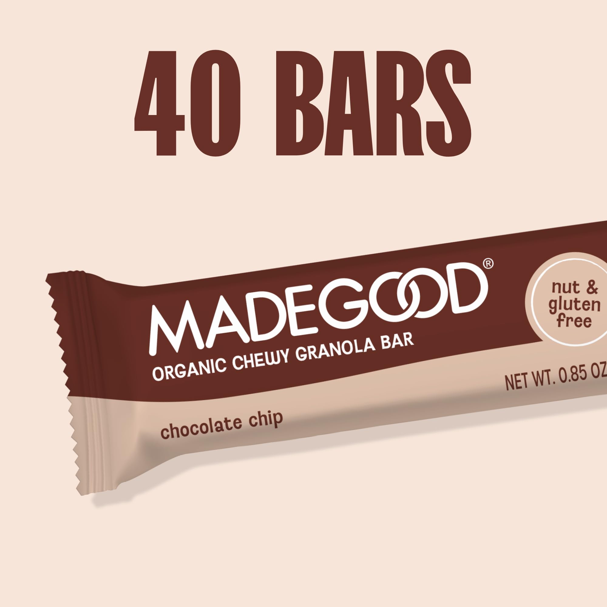 MadeGood nutrition panel with organic and allergy-friendly claims