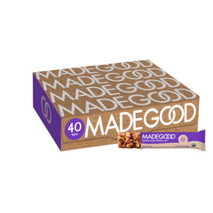 MadeGood front packaging showing 40-count bulk box and convenience benefits
