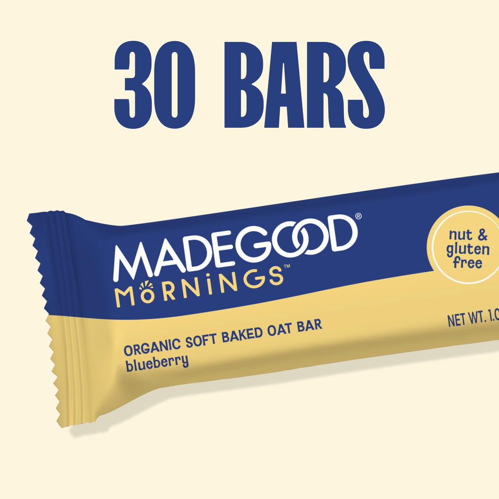 MadeGood barra en lonchera escolar junto a fruta, alternativa nutritiva para niños