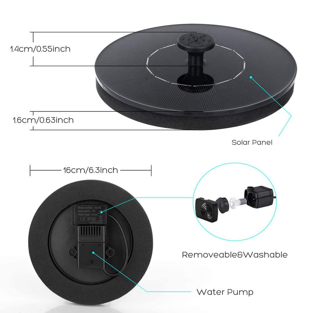 Mademax bomba junto a una regla para mostrar tamaño y fácil instalación