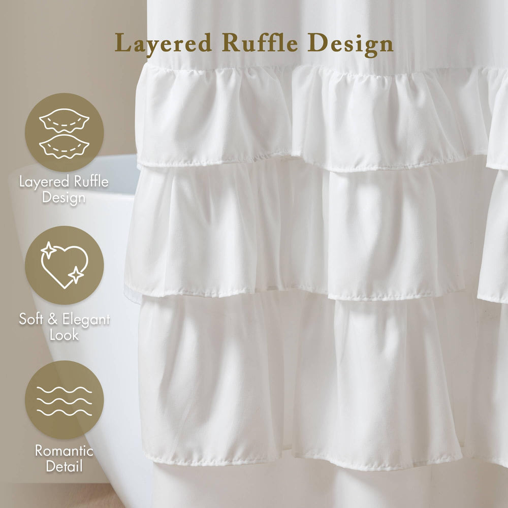 Madison Park detalle volantes inferior realzando el estilo shabby chic