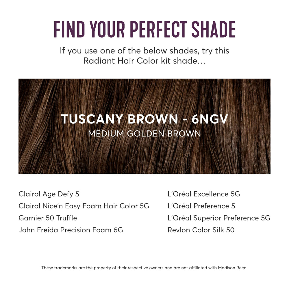 Before-and-after root touchup using Madison Reed demonstrating seamless coverage