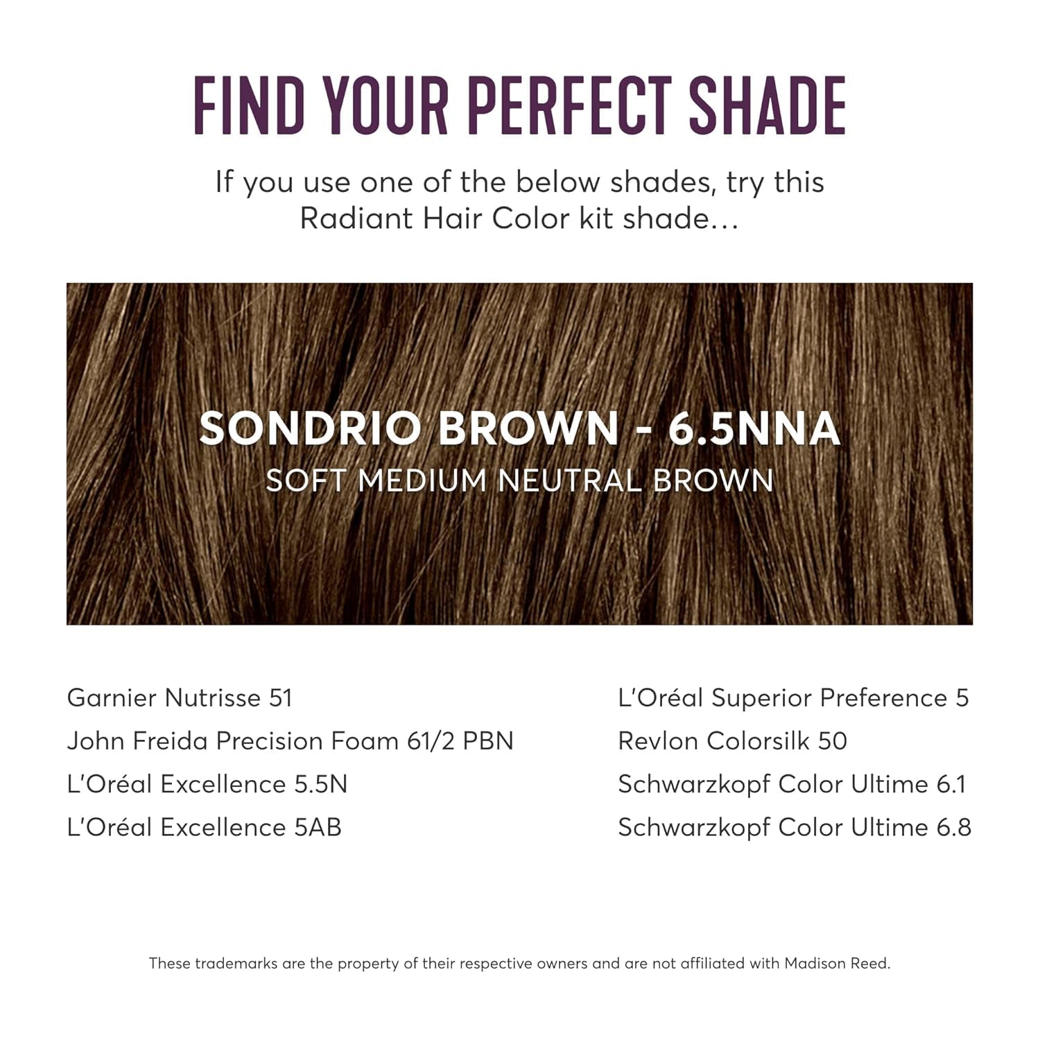 Madison Reed ingredient panel close-up showing Smart 8-Free clean formulation