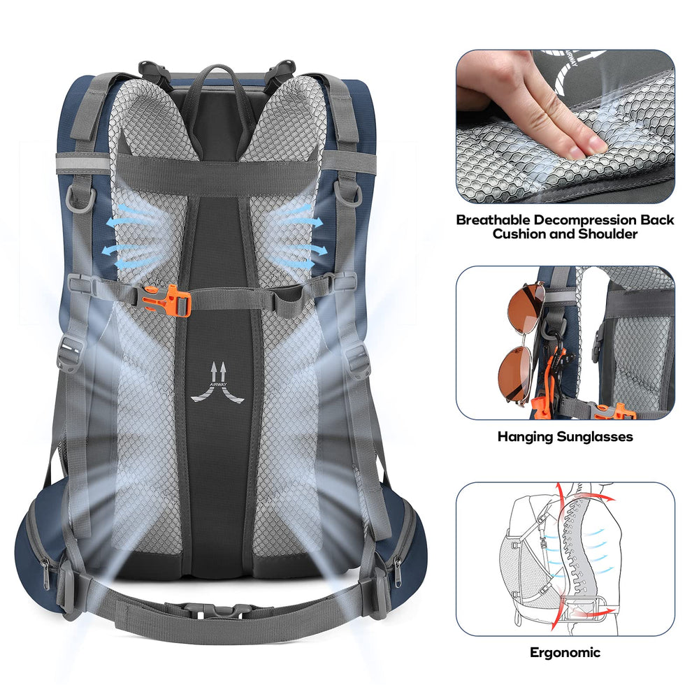 Maelstrom mochila en uso durante ascenso, cómoda y estable en terreno