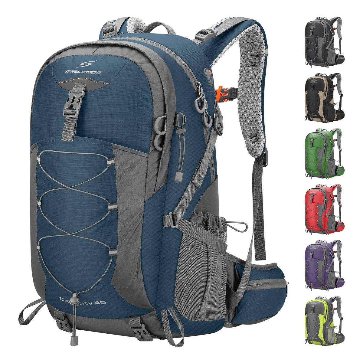 Maelstrom vista frontal con varios compartimentos, fácil acceso y estilo unisex