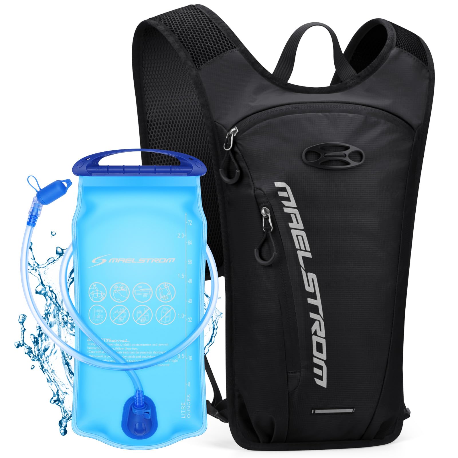 Maelstrom mochila frontal vista completa con diseño ligero y múltiples bolsillos