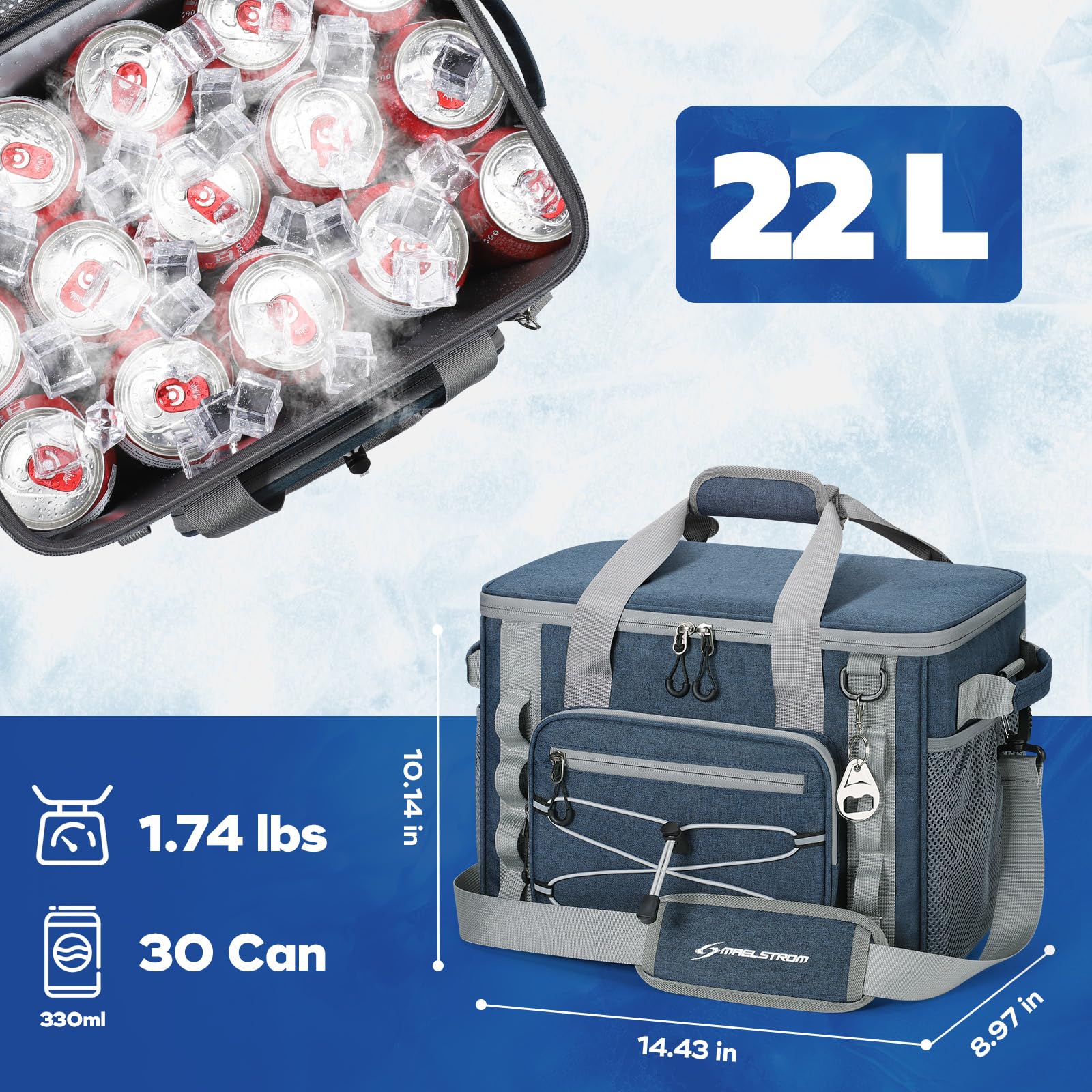 Maelstrom asas superior y correa ajustable para transporte cómodo