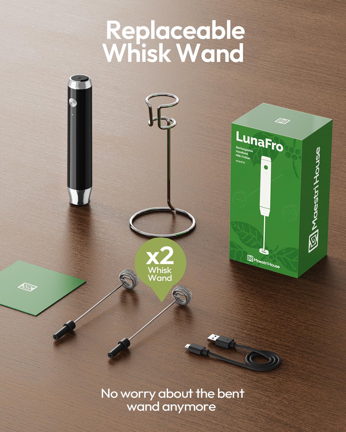Maestri House puerto USB-C y cable incluidos para recarga rápida