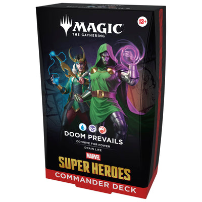Magic: The Gathering Doom Prevails front packaging showing foil Legendary and accessories