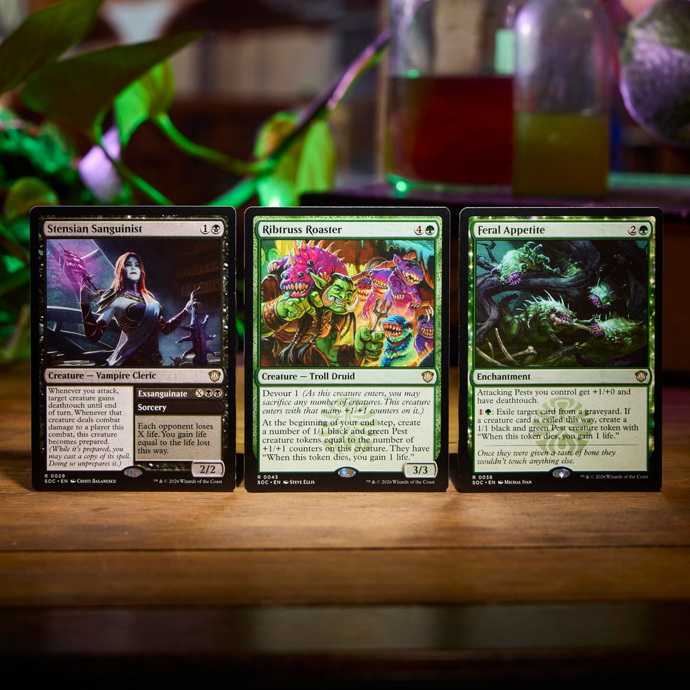Magic: The Gathering deck box holding 100 sleeved cards demonstrating secure storage and travel utility