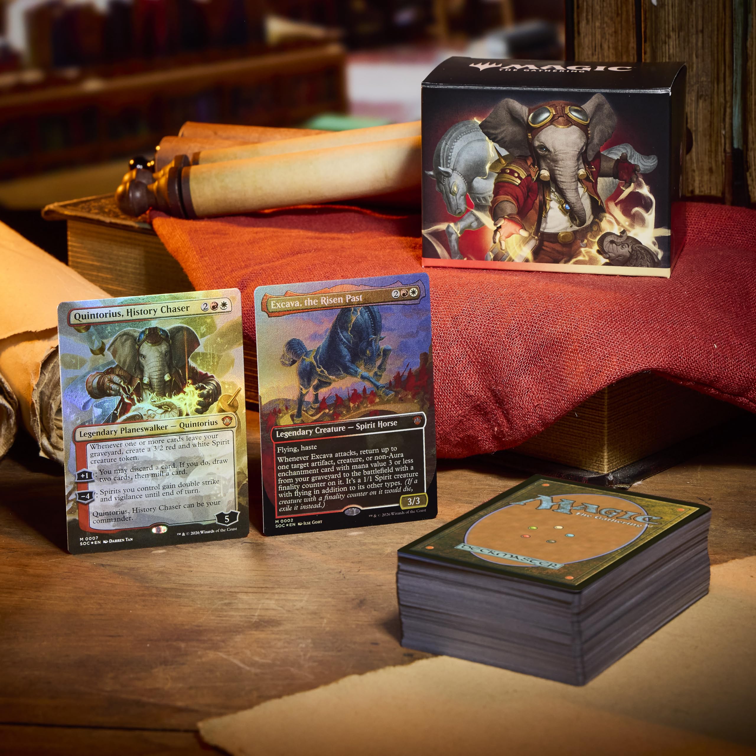 Magic: The Gathering caja para mazo abierta que organiza 100 cartas con fundas