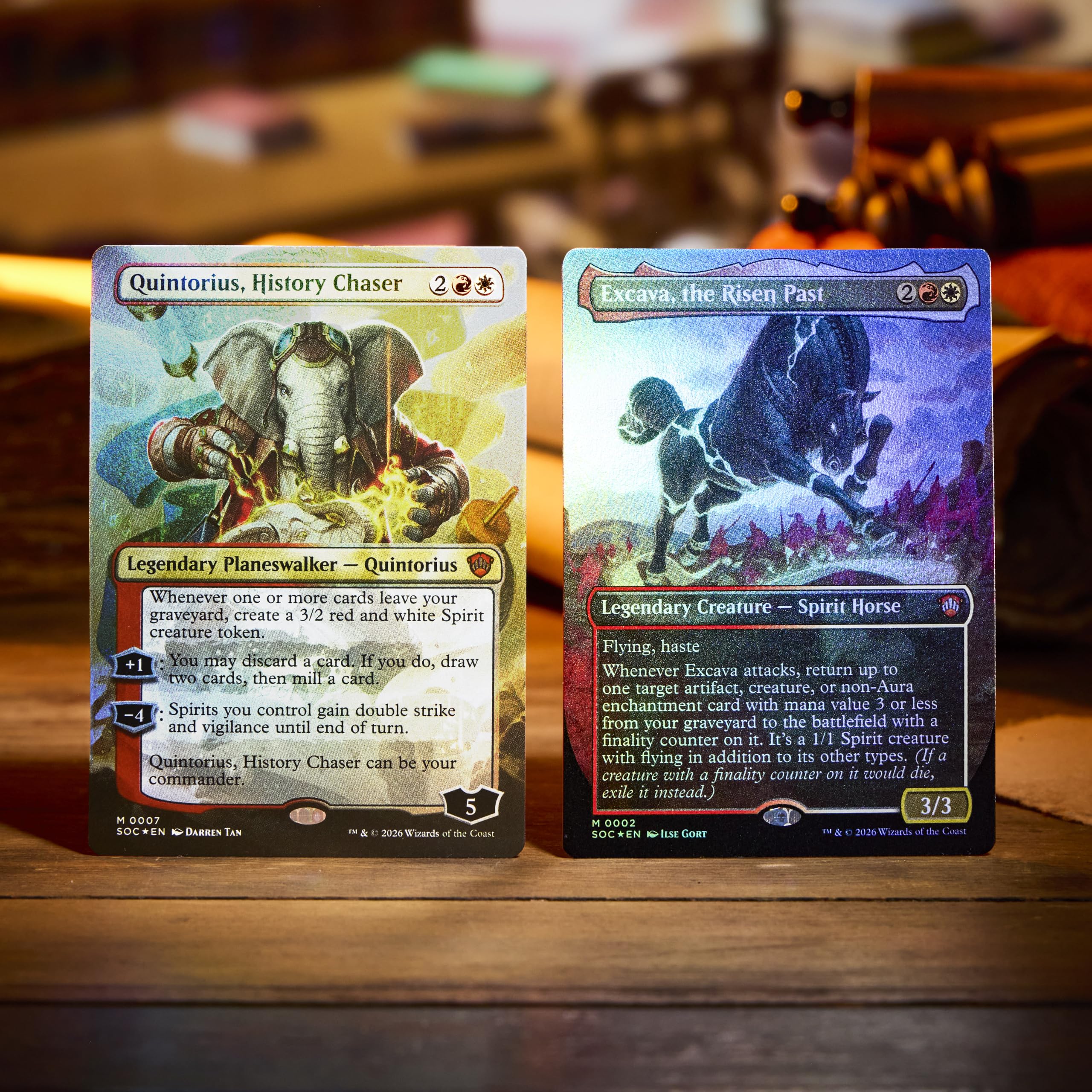 Magic: The Gathering fichas doble cara en detalle para representar Espíritus y efectos