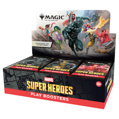 Magic: The Gathering Marvel booster box front view showing box art and 30-pack count, great for collectors