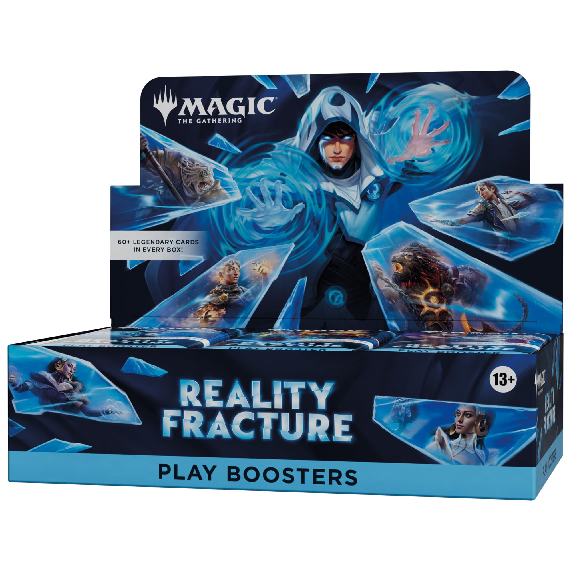 Magic: The Gathering caja frontal con 30 sobres mostrando diseño y sorpresa