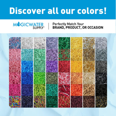 MagicWater cesta lista con regalos usando relleno para presentación