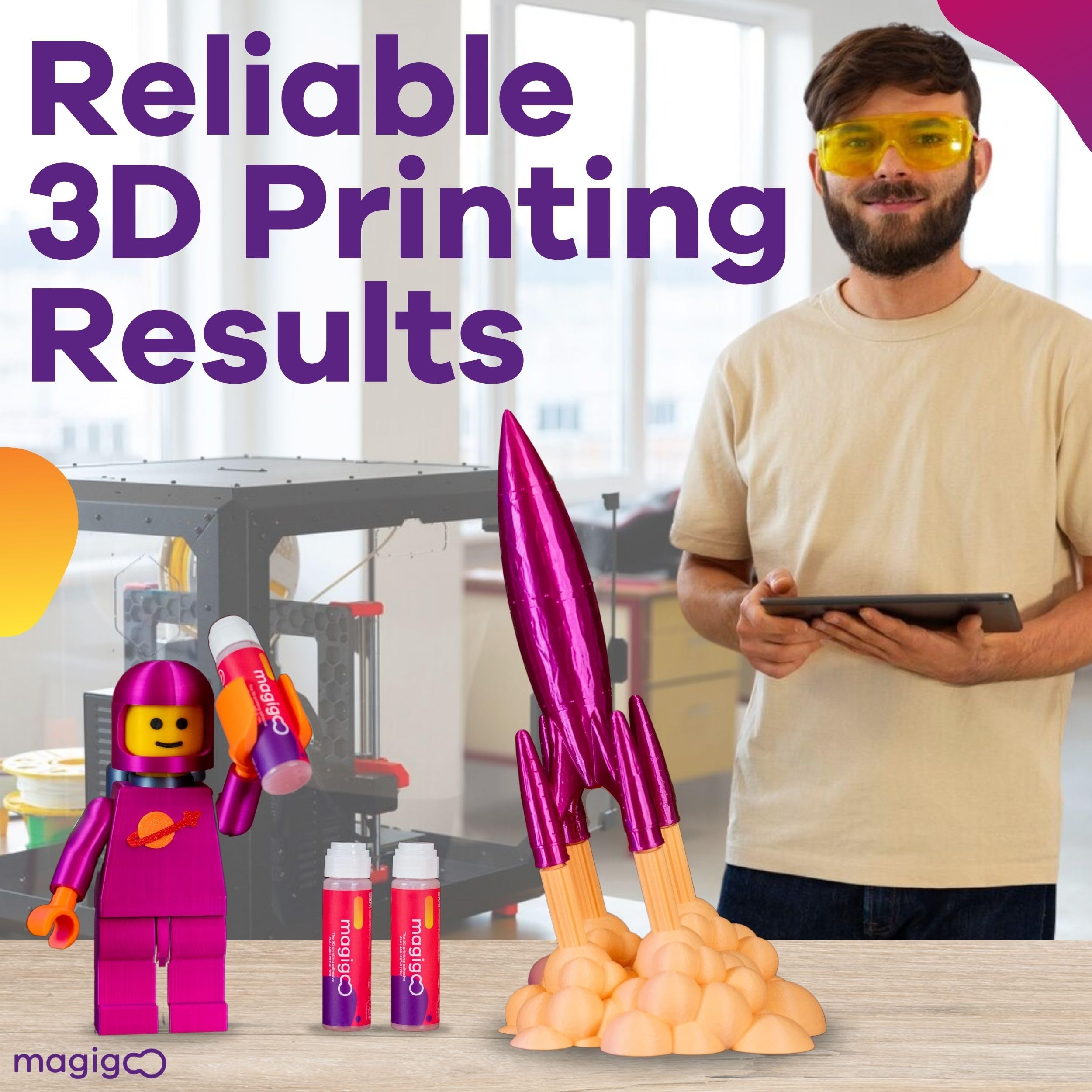 Wiping Magigoo MO2016 residue with water showing easy cleanup after printing