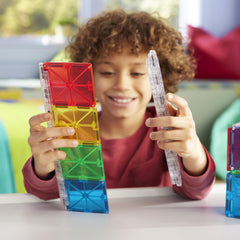 MAGNA-TILES close-up of rail connection highlighting secure magnetic join