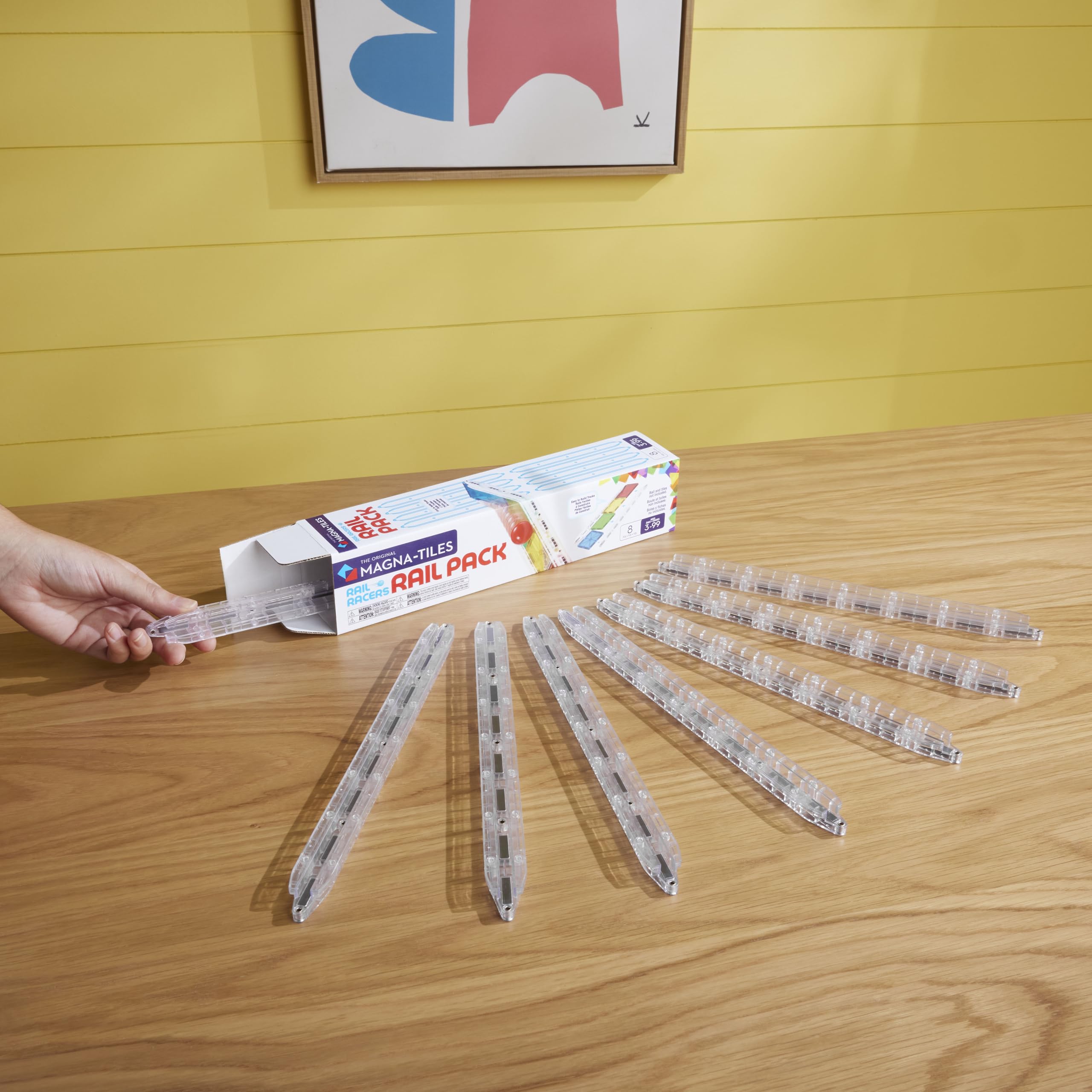 MAGNA-TILES rails in a playroom setup encouraging creative group play