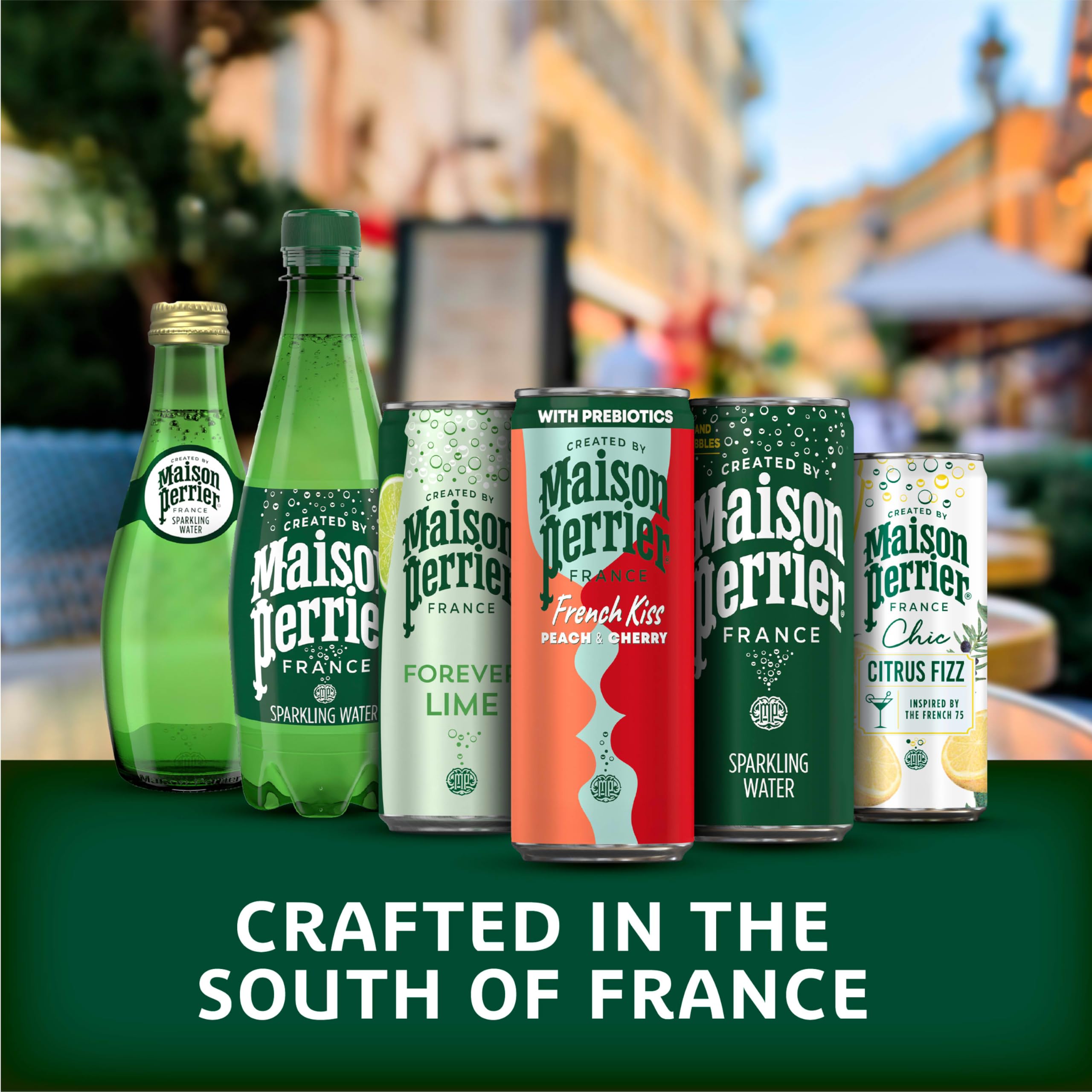 Maison Perrier comparación de tamaño en mano indicando porción práctica