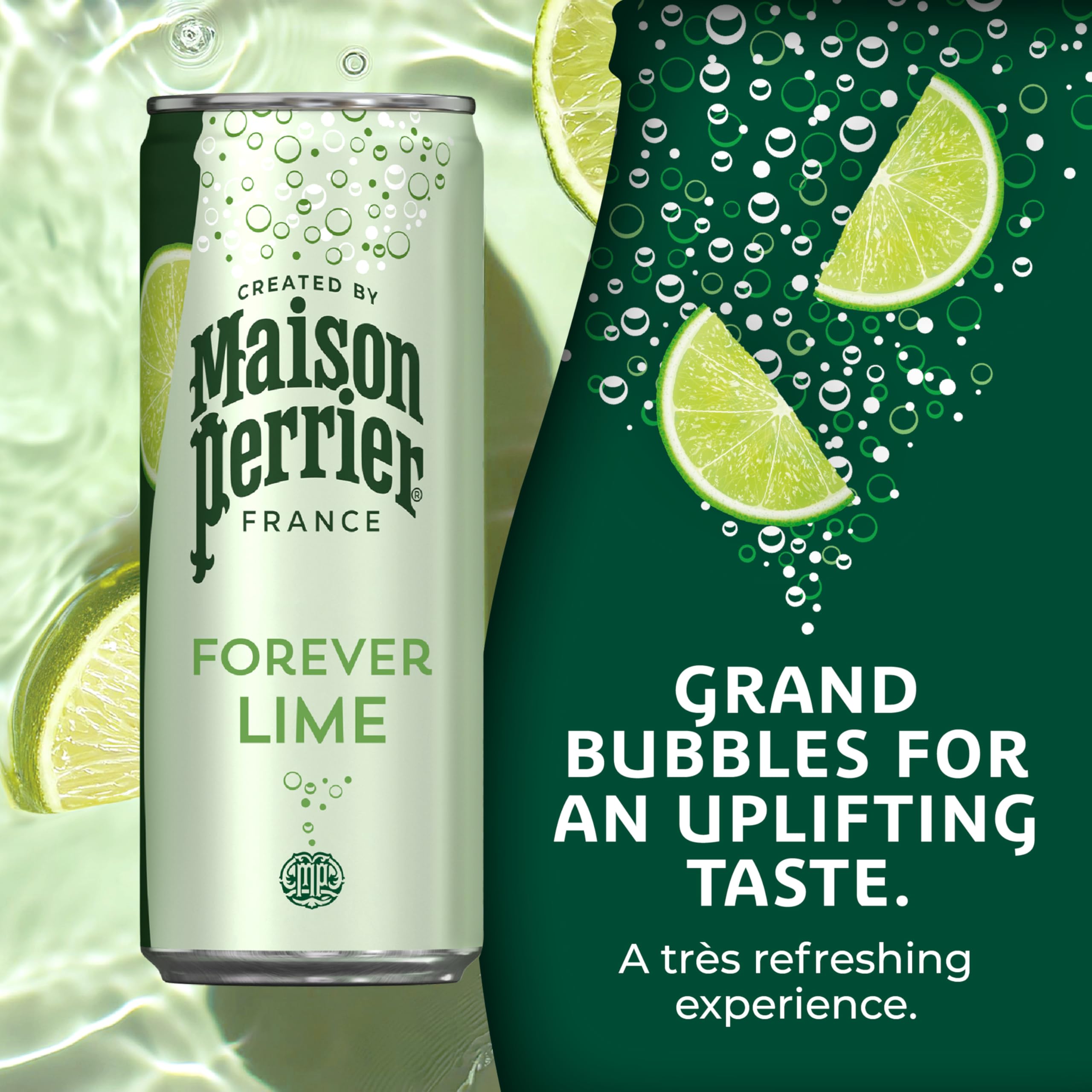 Maison Perrier detalle de lima natural resaltando aroma cítrico fresco