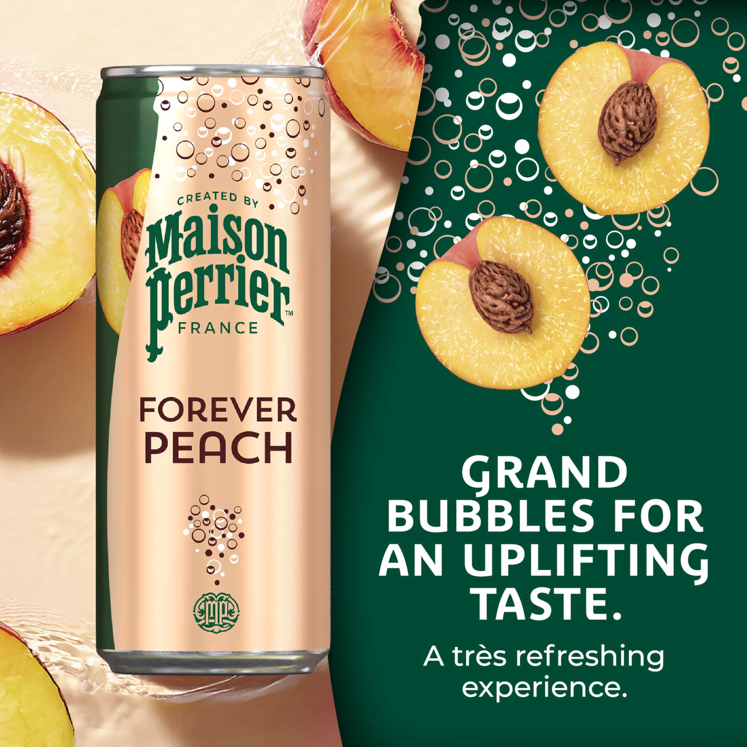 Maison Perrier detalle burbujas visibles que resaltan frescura