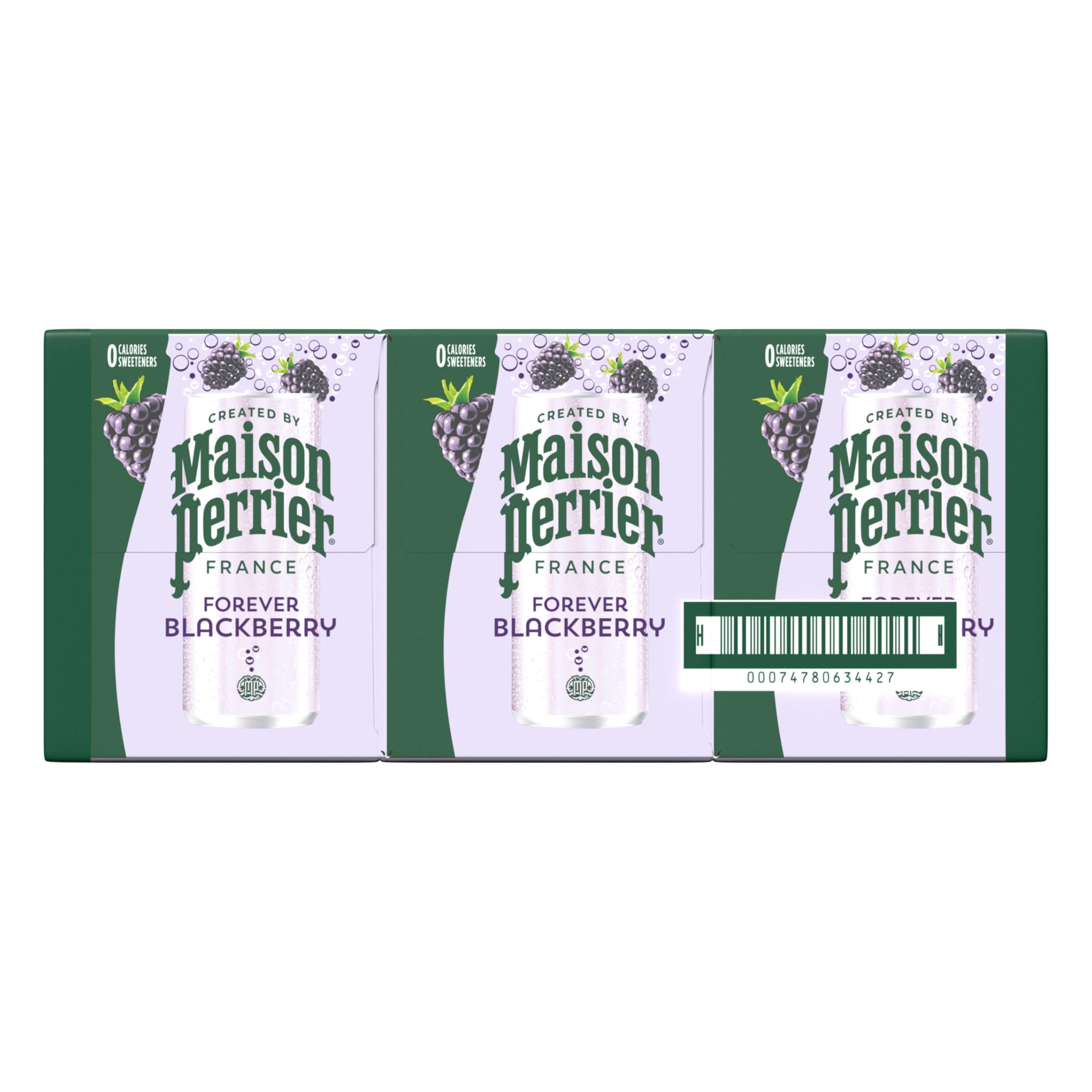 Maison Perrier etiqueta indicando embotellado en Vergèze, beneficio premium