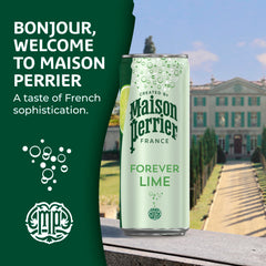 Maison Perrier varias latas en fila ideal para eventos y conveniencia