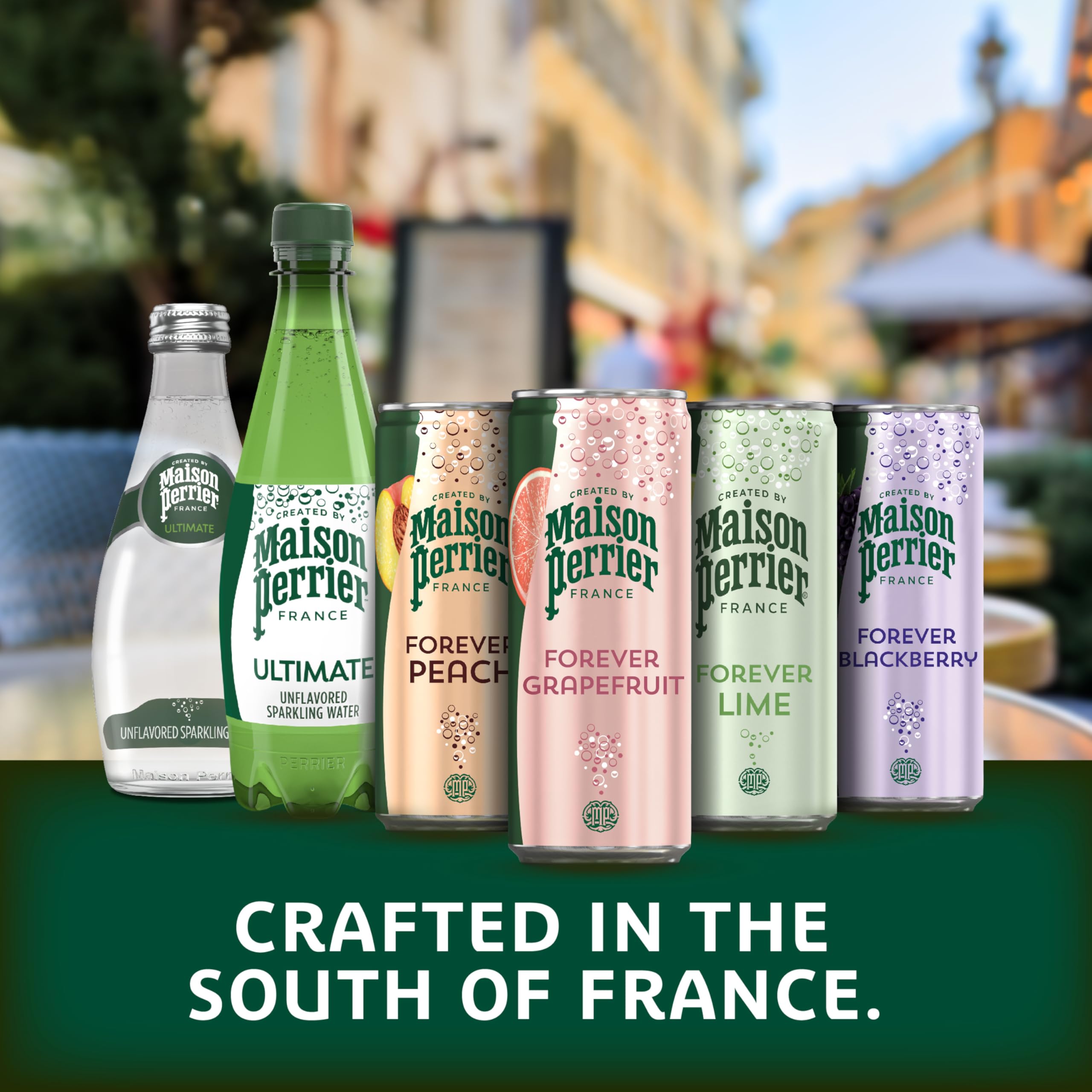 Maison Perrier pack de 24 latas mostrando almacenamiento práctico