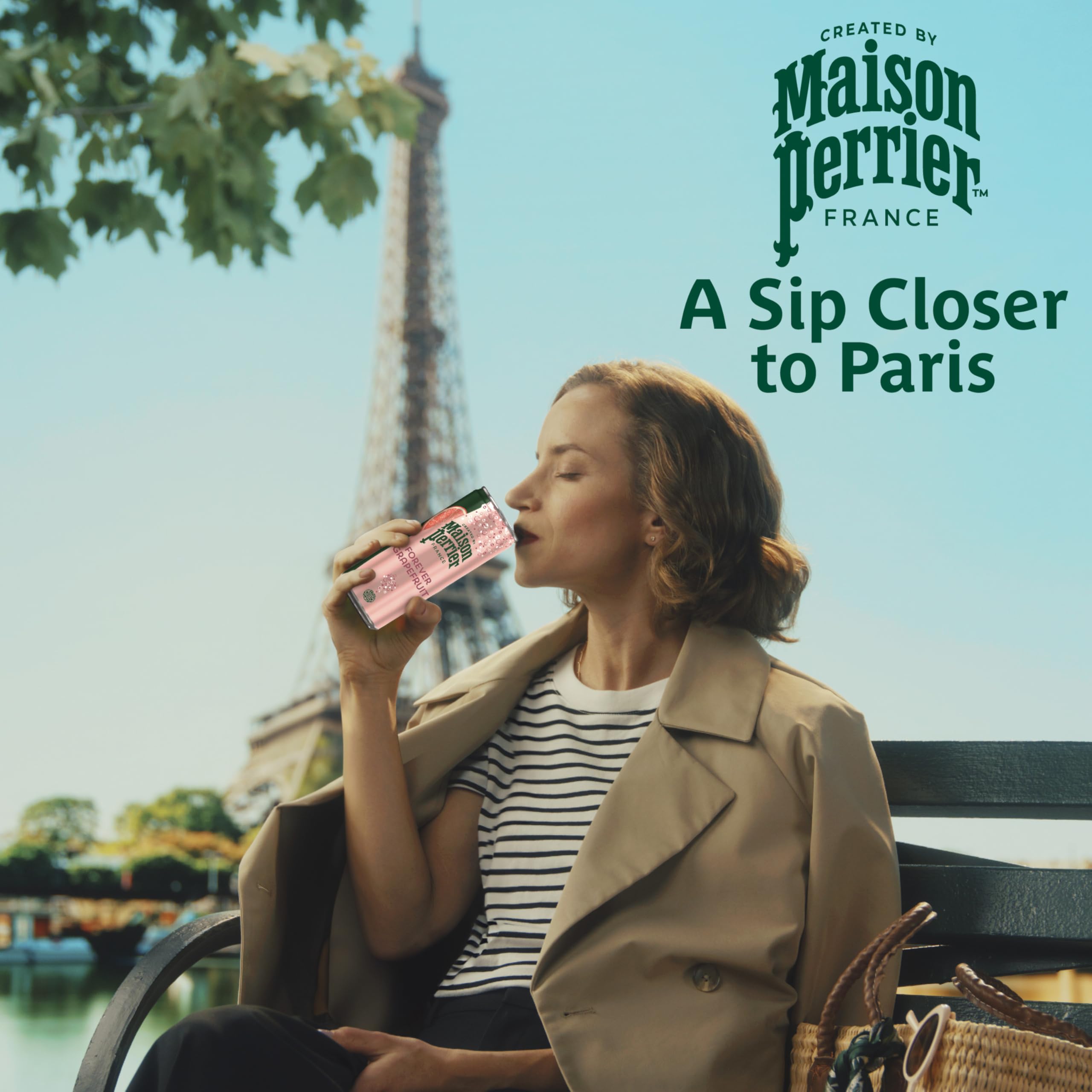 Maison Perrier pack de 24 latas en la nevera listo para servir en reuniones