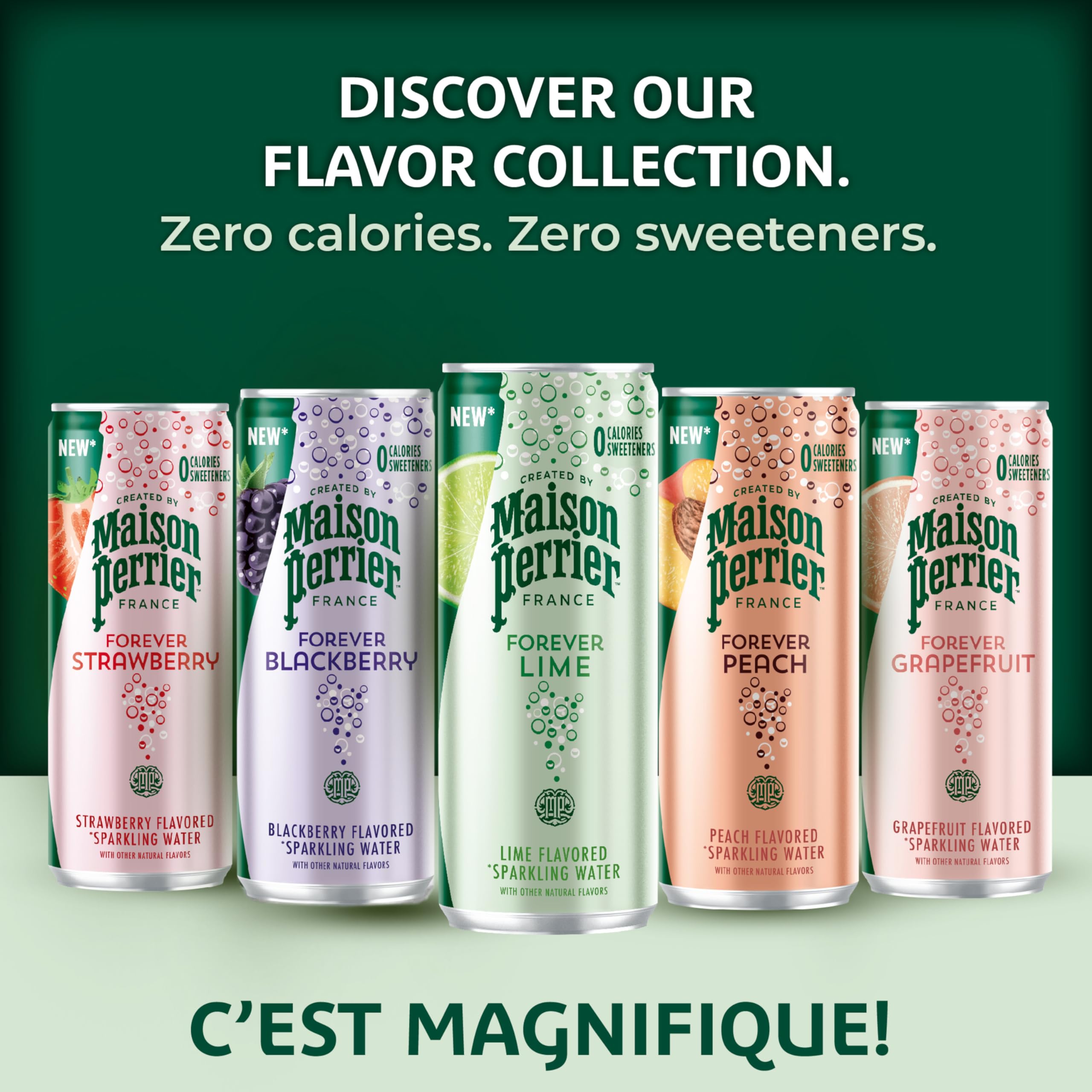 Maison Perrier close-up de burbujas enfatizando carbonatación intensa