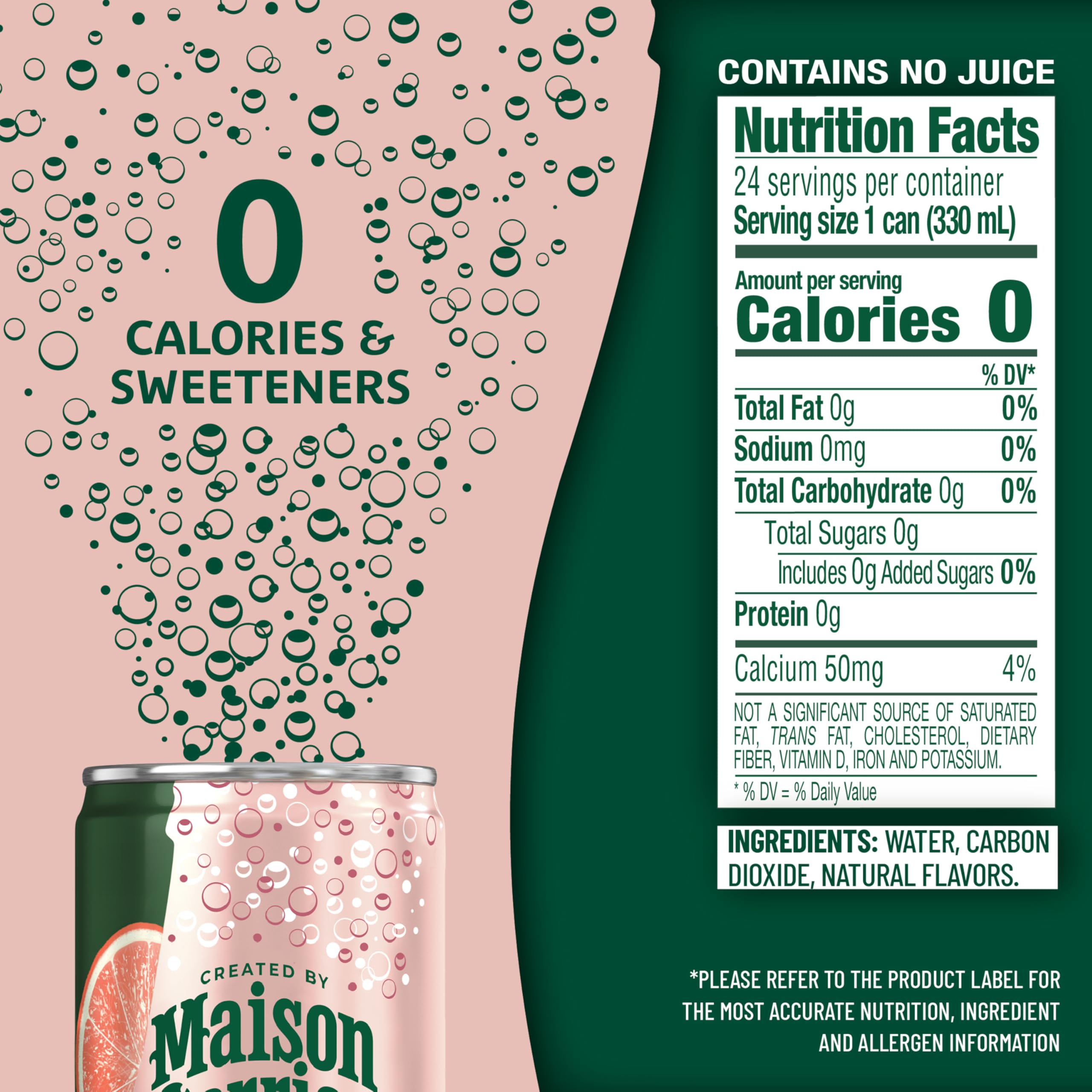 Maison Perrier usada en cóctel sin alcohol realza sabores cítricos y burbujeo