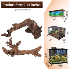 majoywoo madera instalada en acuario con plantas favoreciendo refugio