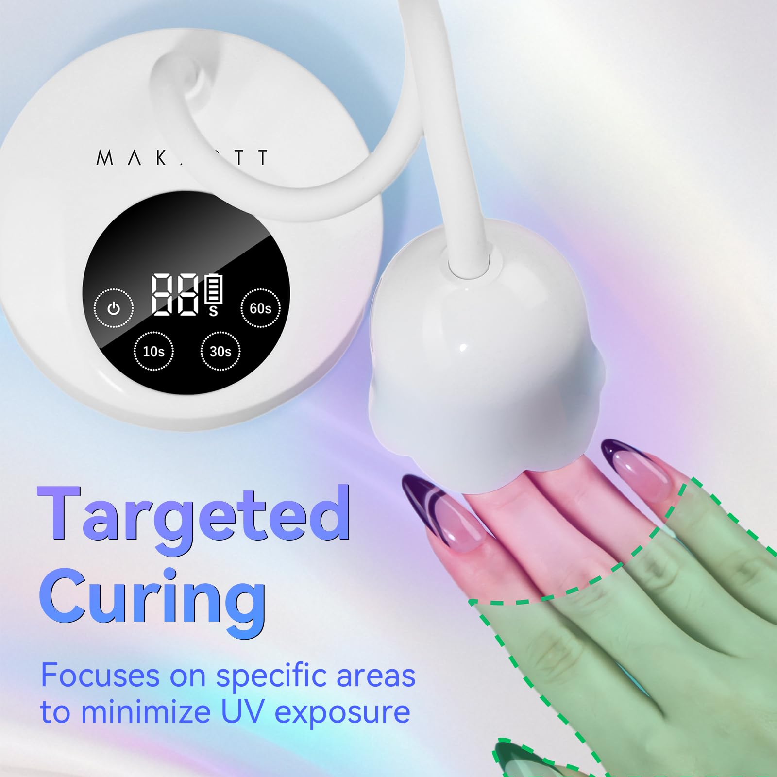 Makartt puerto USB y cable en proceso de carga para uso en viajes