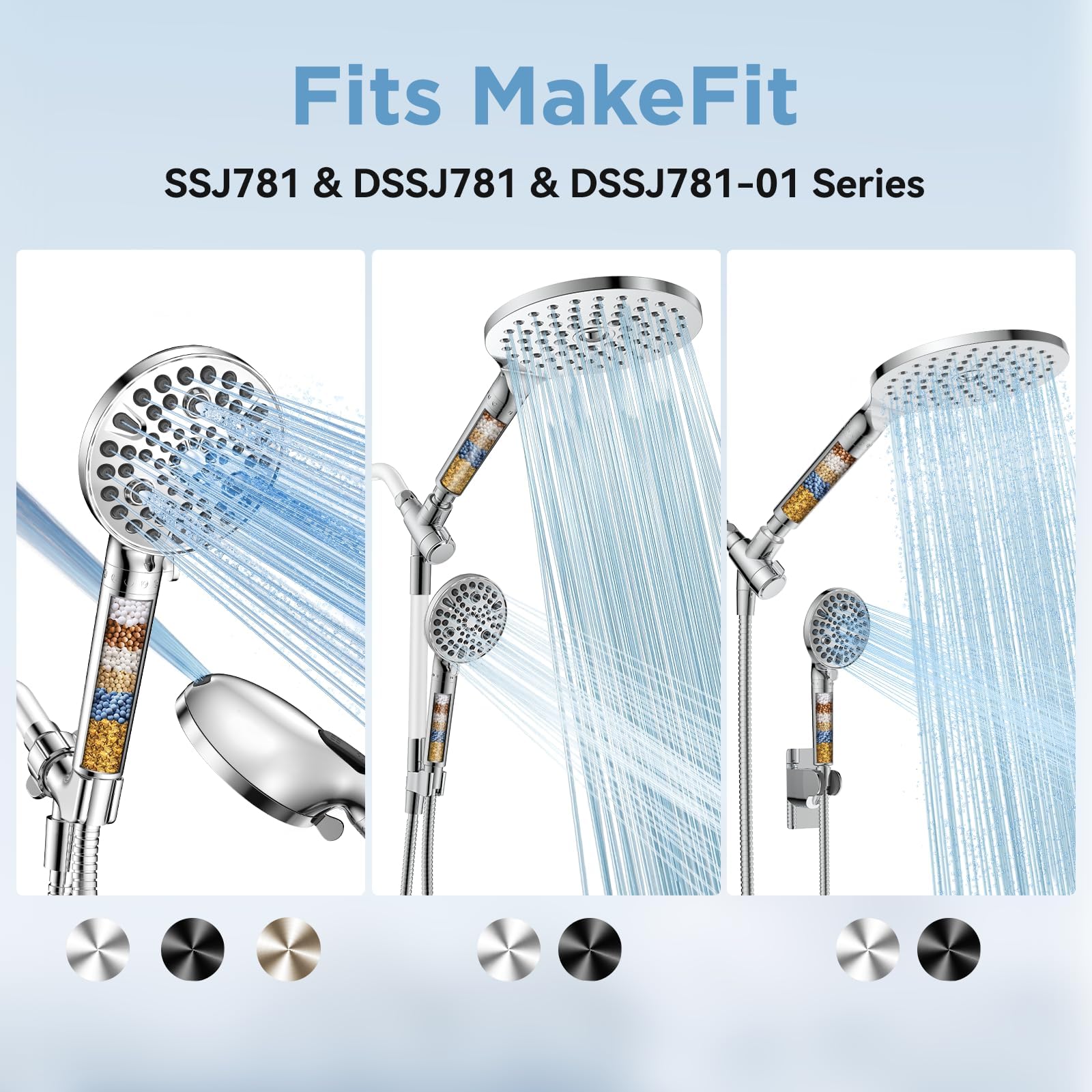 MakeFit medio filtrante detalle que muestra capas y eficacia