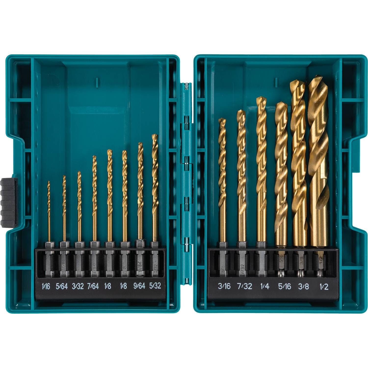 Makita brocas Impact GOLD vista frontal mostrando el estuche y brocas, durabilidad mejorada