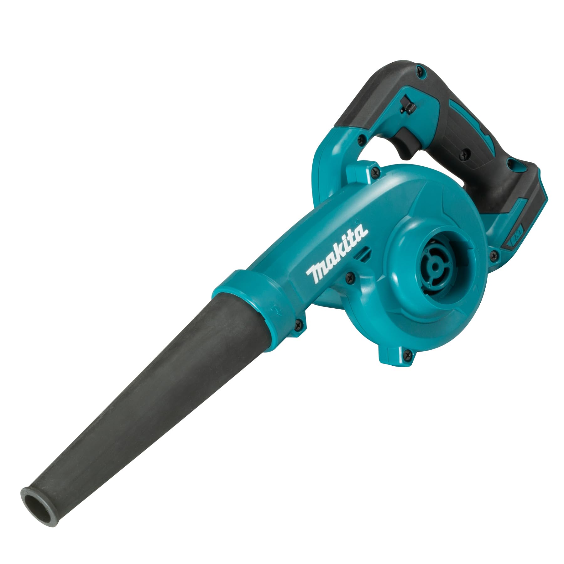 Makita DUB185Z vista frontal mostrando diseño compacto y control