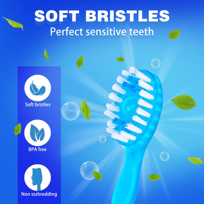 Malisseladi primer plano de cerdas suaves que limpian dientes con delicadeza