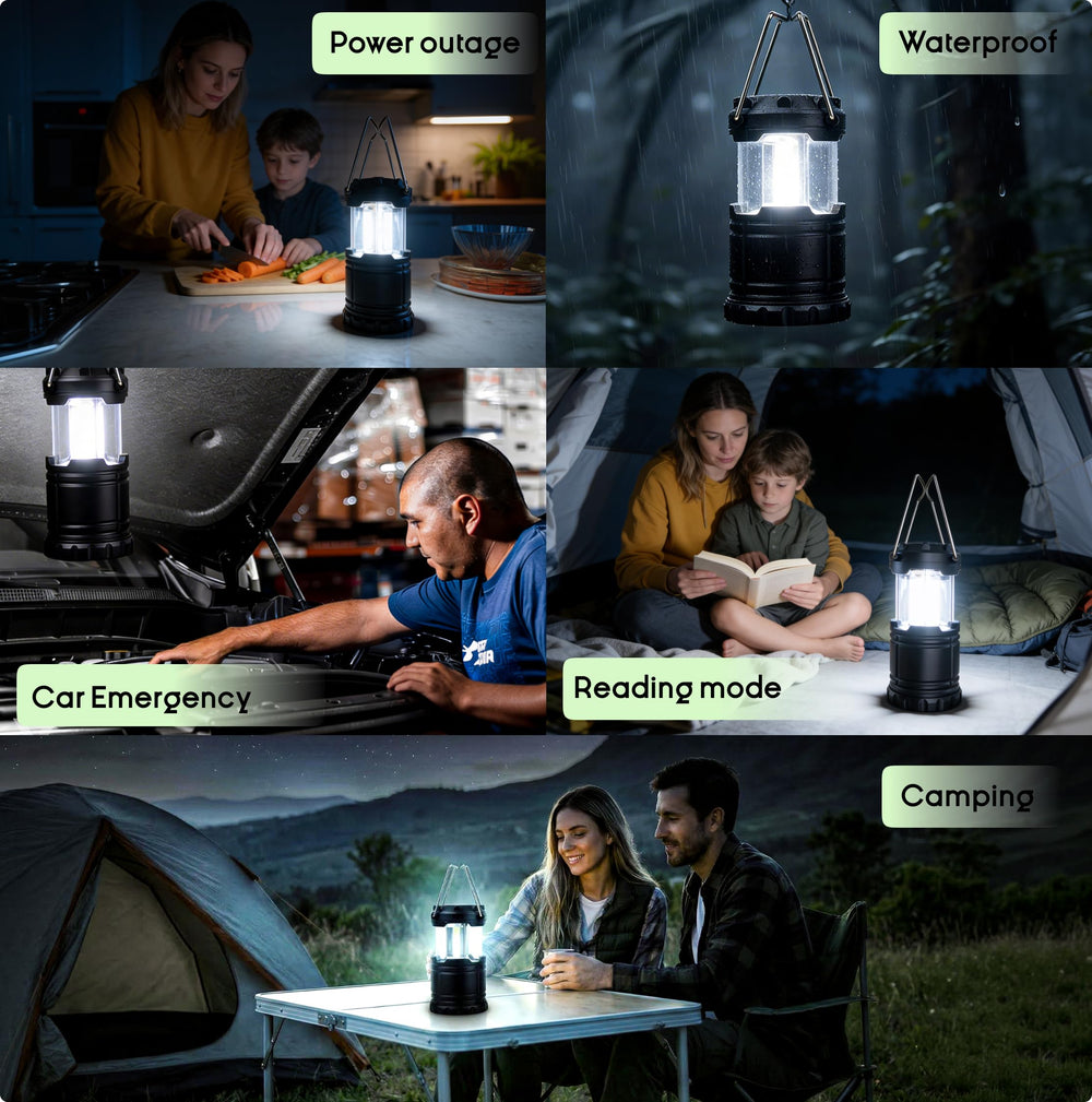 MalloMe linterna iluminando habitación con luz 360° homogénea