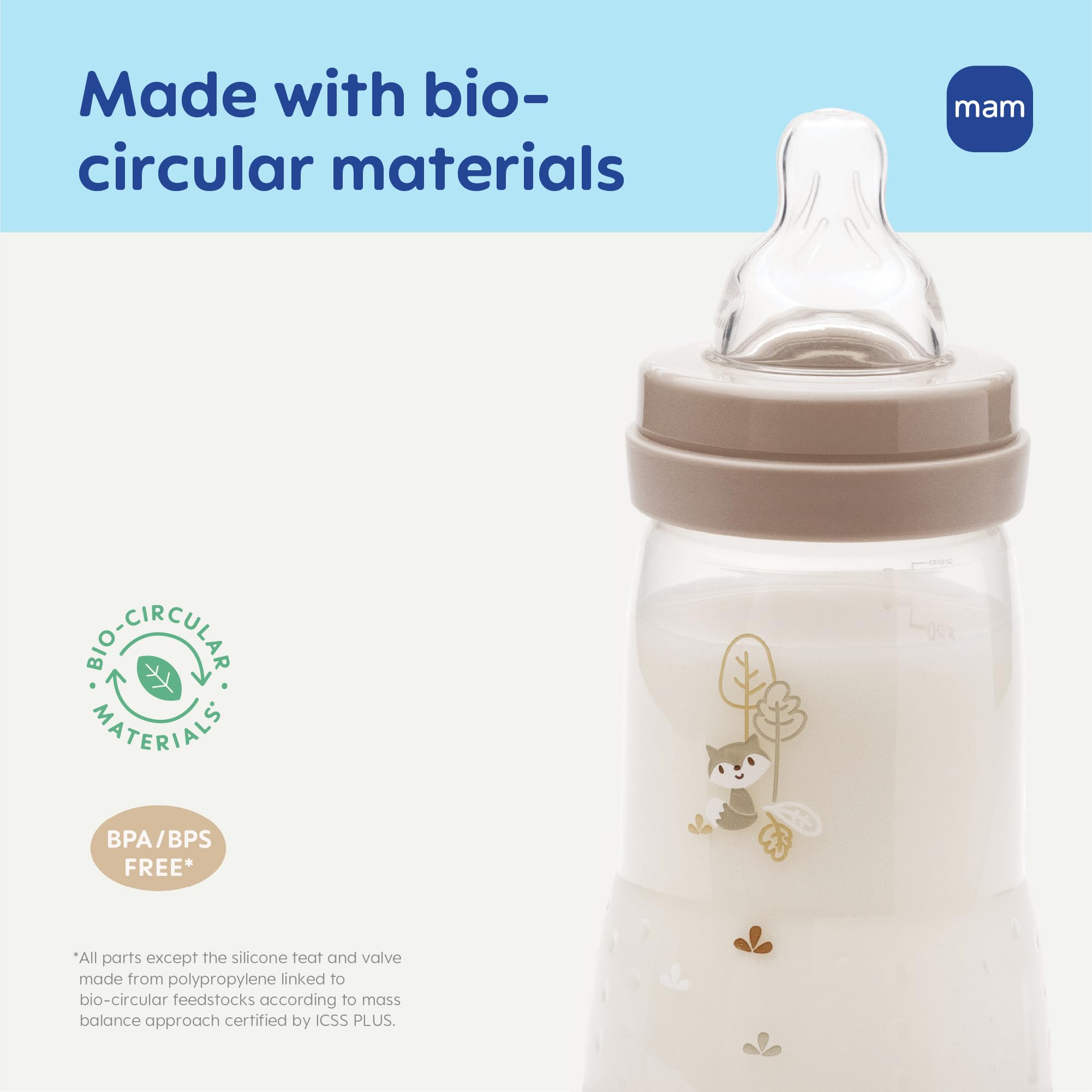 MAM empaque sostenible y materiales bio-circulares, menor impacto ambiental