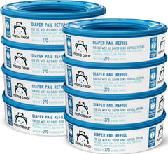 Mama Bear frente del empaque mostrando cantidad total y compatibilidad Diaper Genie