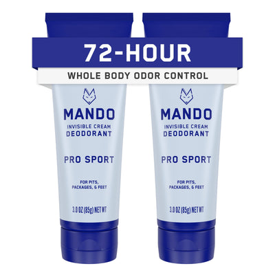 Mando crema en pack frontal mostrando envases dobles y conveniencia