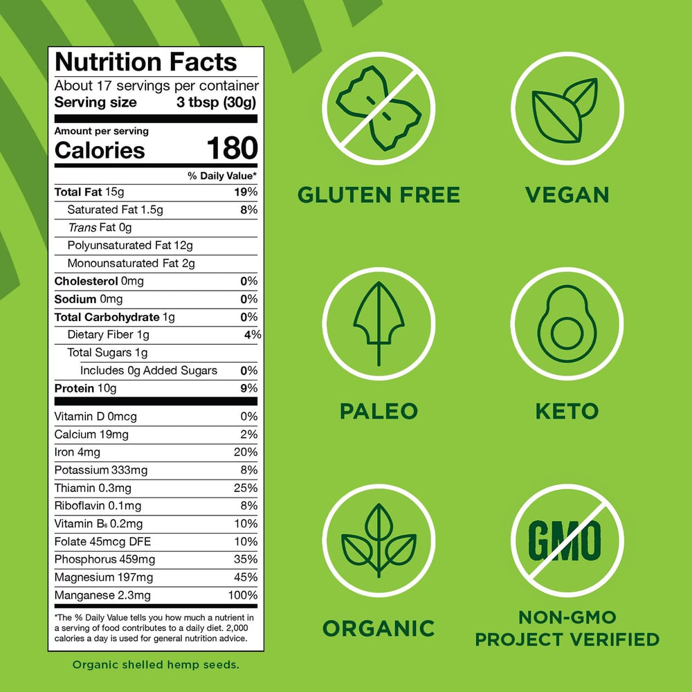 Manitoba Harvest semillas espolvoreadas en ensalada aportando proteína