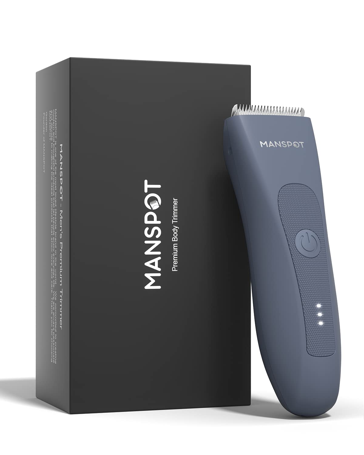 MANSPOT vista frontal del embalaje mostrando el contenido y beneficios